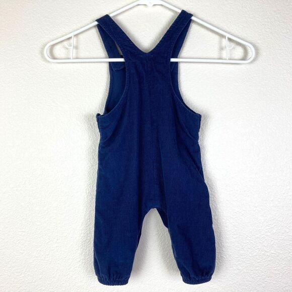 Next Baby Blue Corduroy Snap Overalls Dungarees Size 3-6 Mo Toy Soldier Bears - Picture 5 of 7